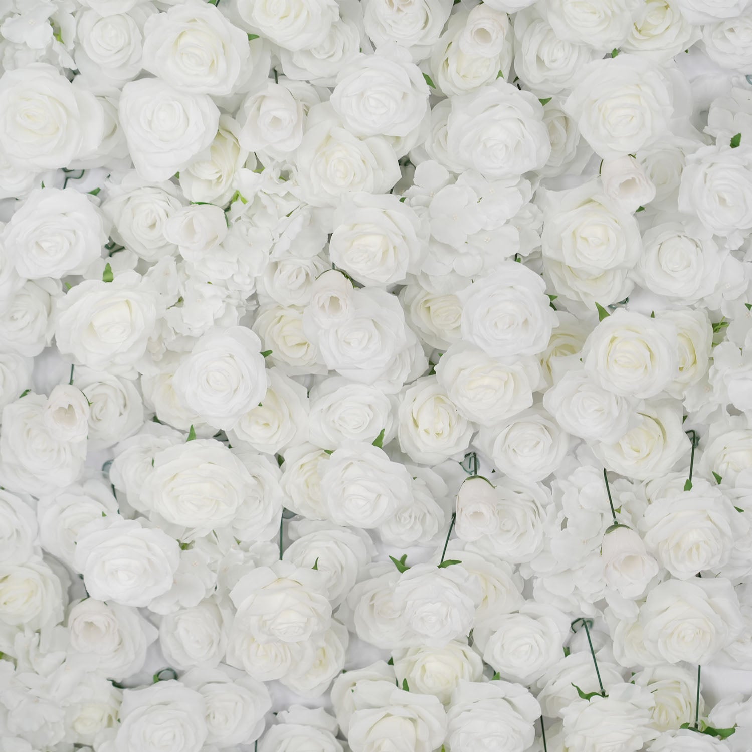 Uflower Artificial White Flower Wall Wedding Backdrop Decor